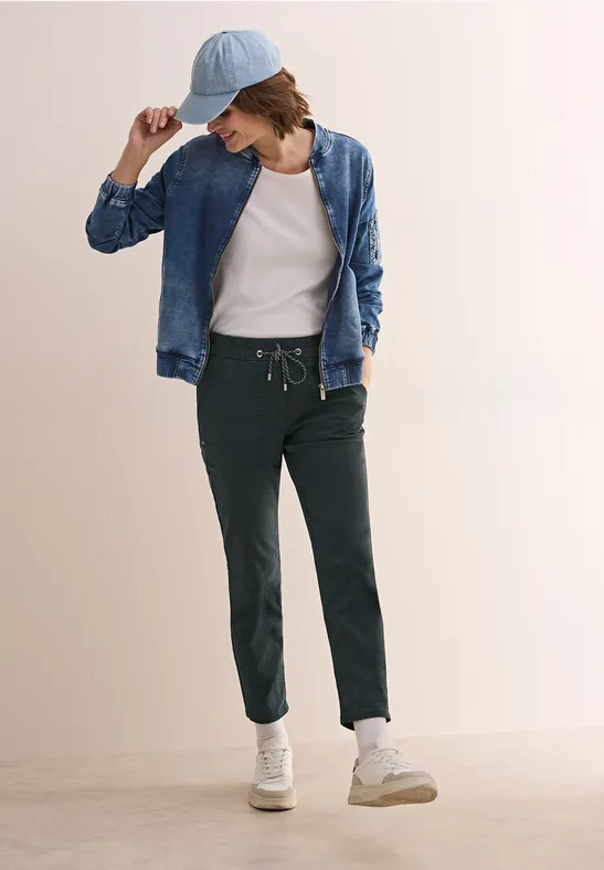 Casual-Fit-Hose im Washed-Look