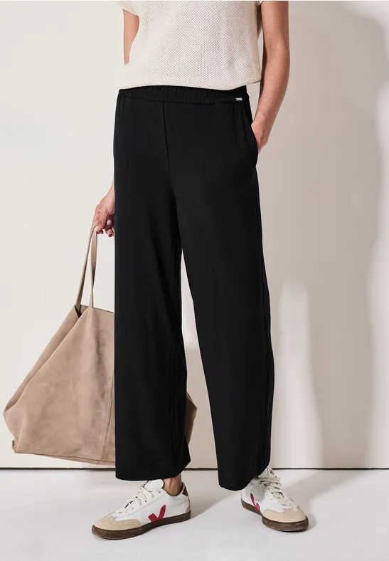 High-Waist-Hose mit weitem Bein