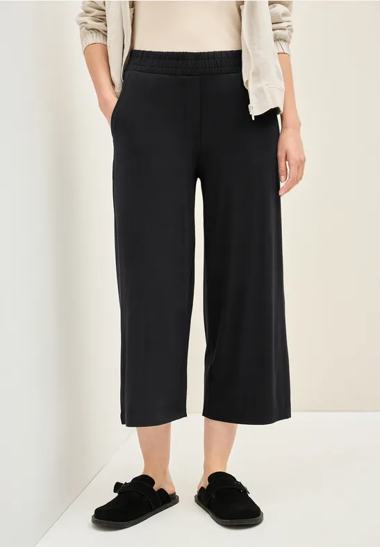 High-Waist-Hose mit weitem Bein