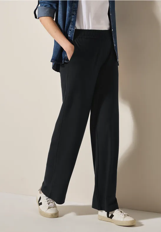 High-Waist-Hose mit weitem Bein