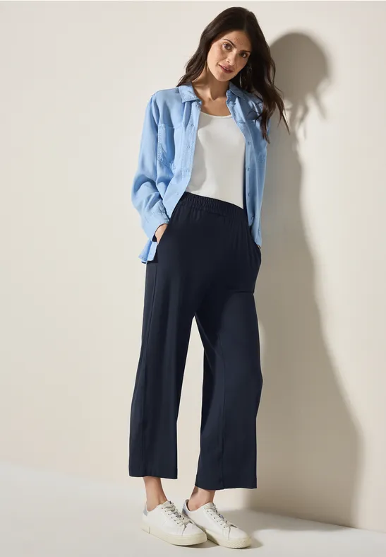 Komfortable High-Waist Wide Leg Hose