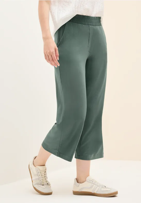 High-Waist Wide-Leg Jerseyhose