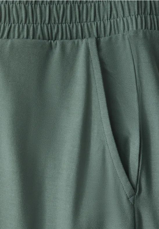 High-Waist Wide-Leg Jerseyhose