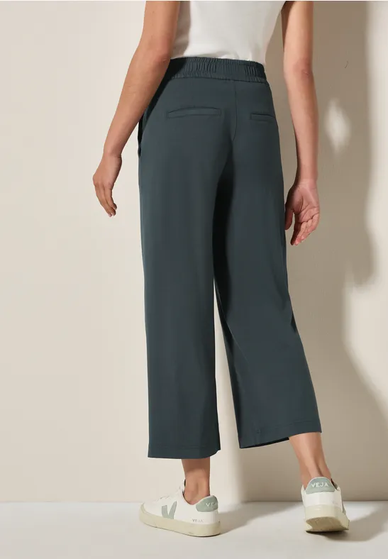 High-Waist Wide-Leg Jerseyhose