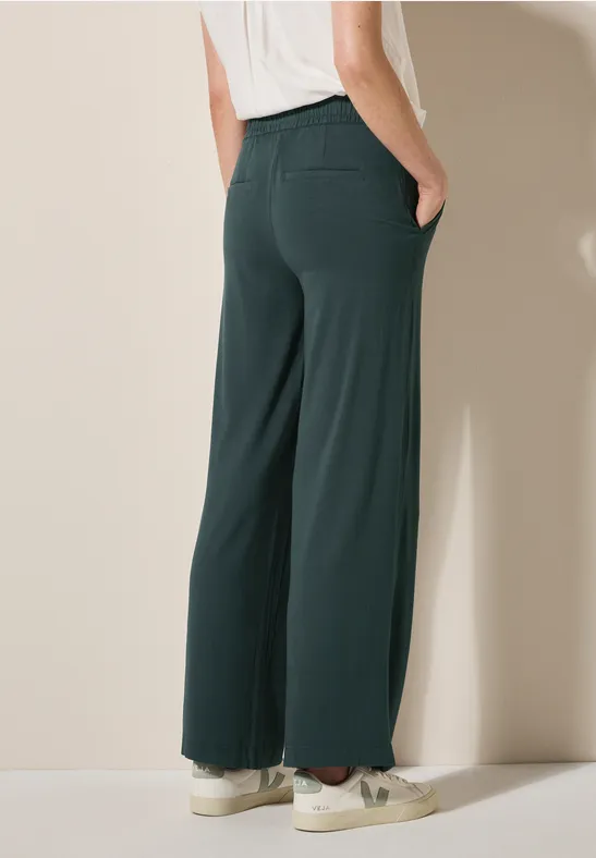 High-Waist Wide-Leg Jerseyhose
