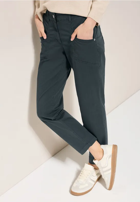 Bequeme Slim Fit Papertouch Hose