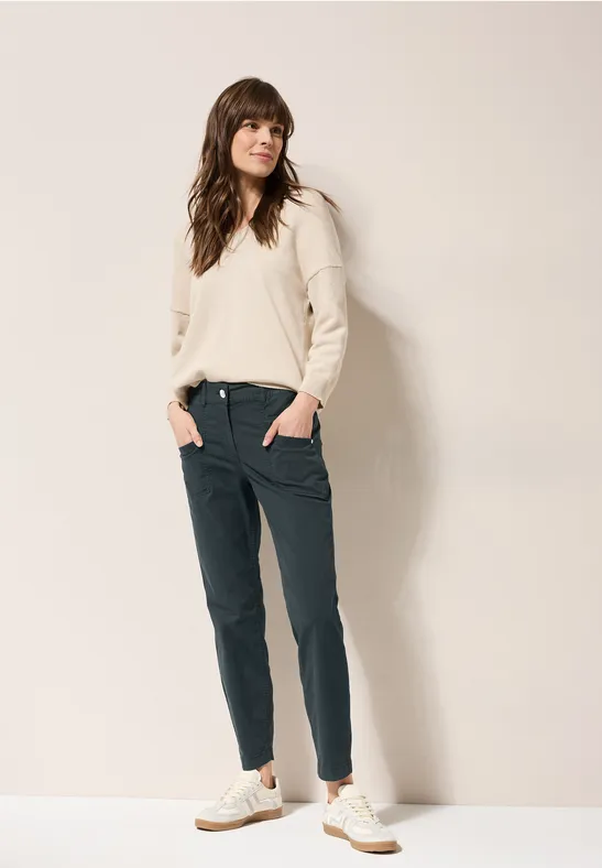 Bequeme Slim Fit Papertouch Hose