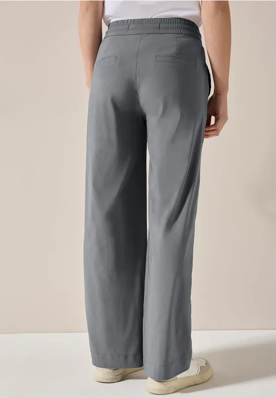 High-Waist Hose mit weitem Bein