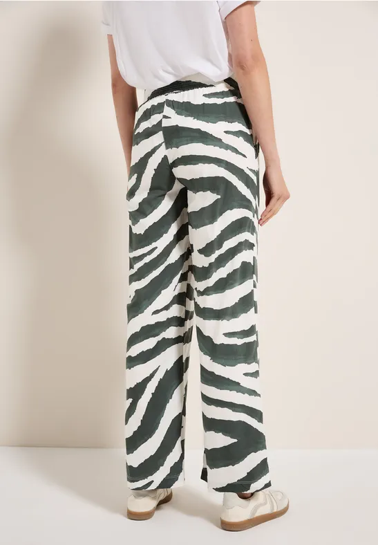 Luftige Zebra-Print-Hose