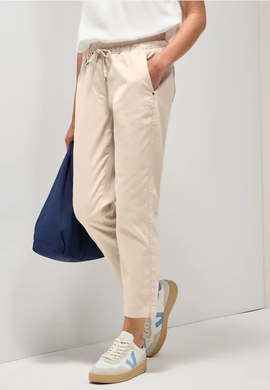 Lässige 7/8 Baumwoll-Stretch Hose