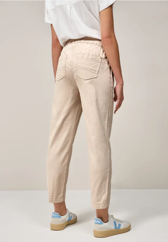 Lässige 7/8 Baumwoll-Stretch Hose