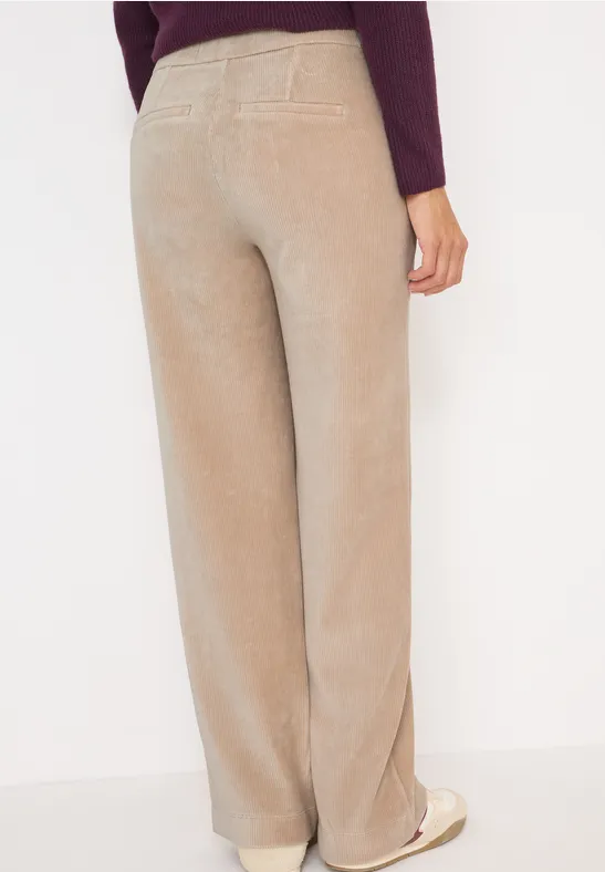 Weit Geschnittene Cordhose mit High-Waist