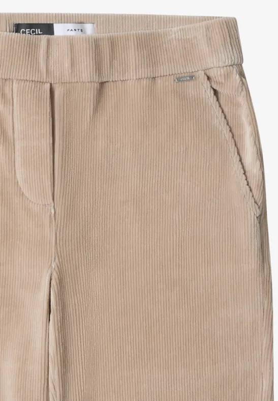 Weit Geschnittene Cordhose mit High-Waist