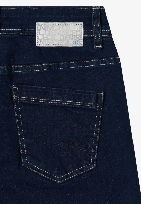 Rinsed Wide-Leg Jeans mit hohem Bund