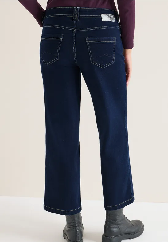 Rinsed Wide-Leg Jeans mit hohem Bund