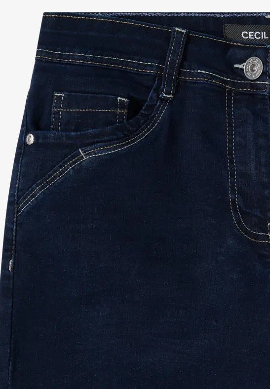 Rinsed Wide-Leg Jeans mit hohem Bund