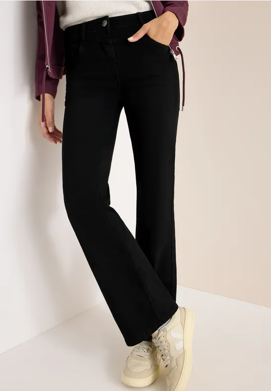 High-Waist Slim Fit Bootcut-Jeans