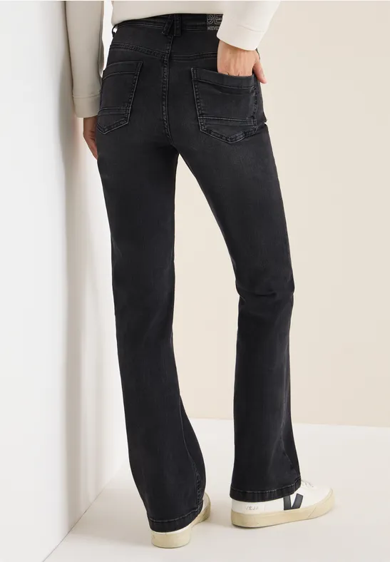 High-Waist Slim Fit Bootcut-Jeans