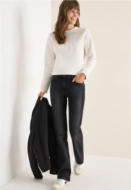 High-Waist Slim Fit Bootcut-Jeans