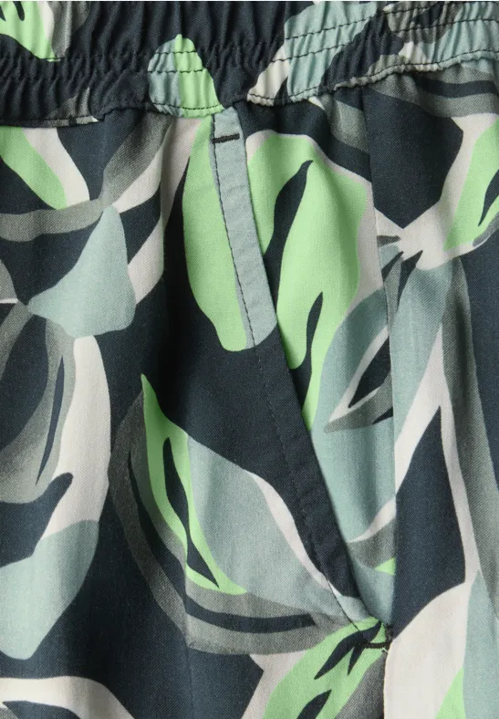 Gemusterte Culotte mit Weitem Bein