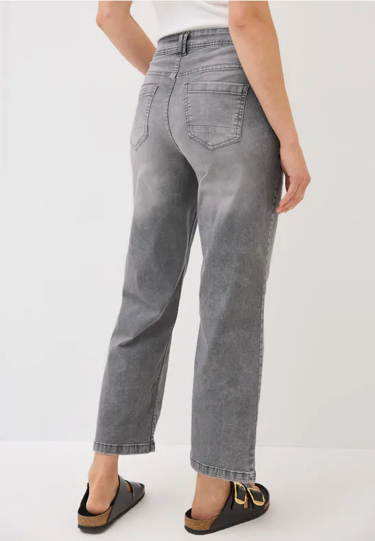 High-Waist Wide Leg Jeans verkürzt