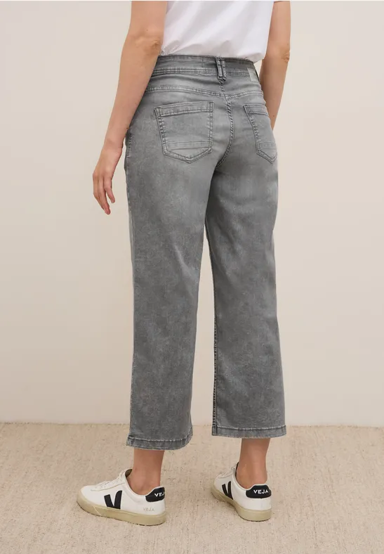 High-Waist Wide Leg Jeans verkürzt