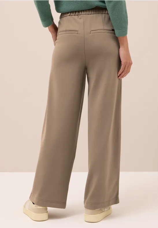 High-Waist Jerseyhose mit geradem Bein