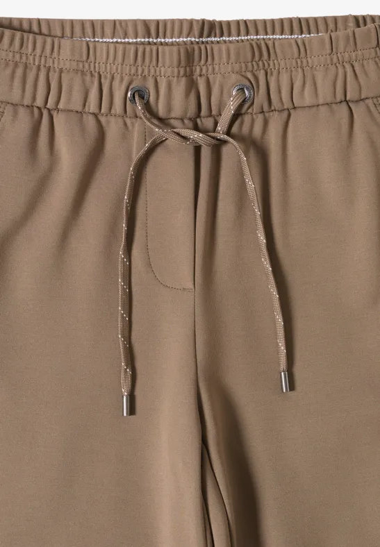 High-Waist Jerseyhose mit geradem Bein