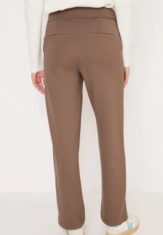 High-Waist Jerseyhose mit geradem Bein