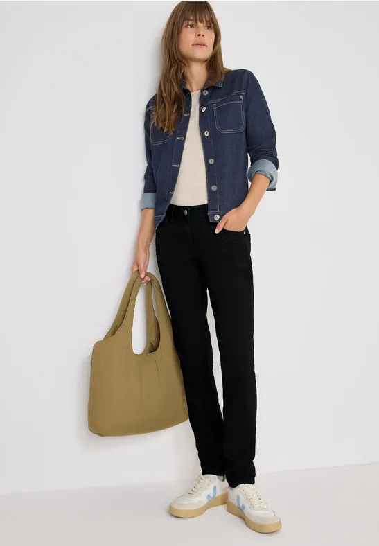 Slim-Leg-Jeans mit mittlerem Bund