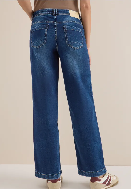 Relaxte Wide Leg Denim Hose