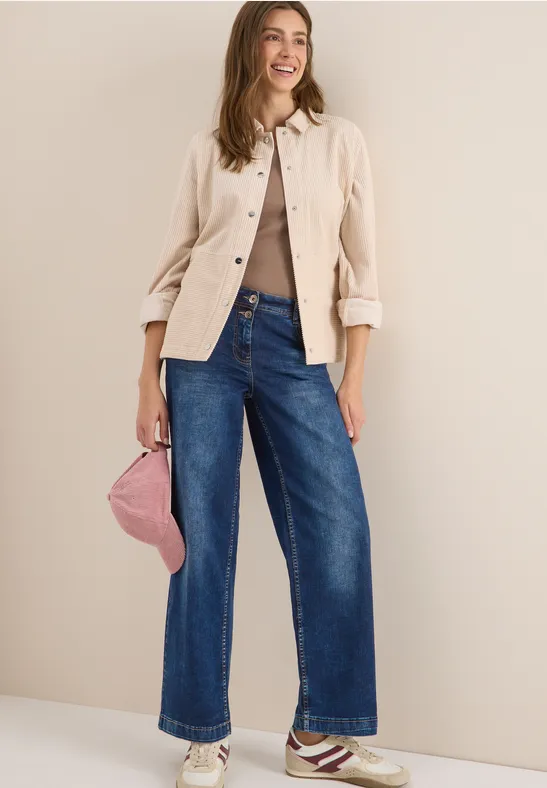 Relaxte Wide Leg Denim Hose
