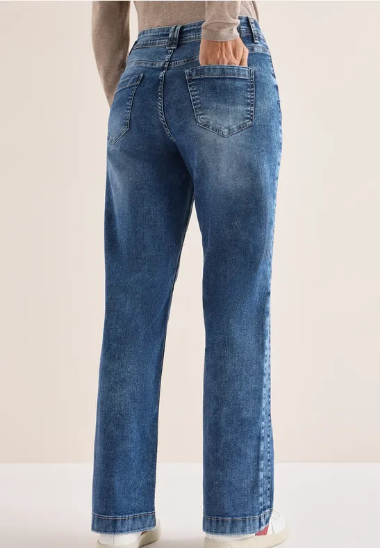 Relaxte Wide Leg Denim Hose
