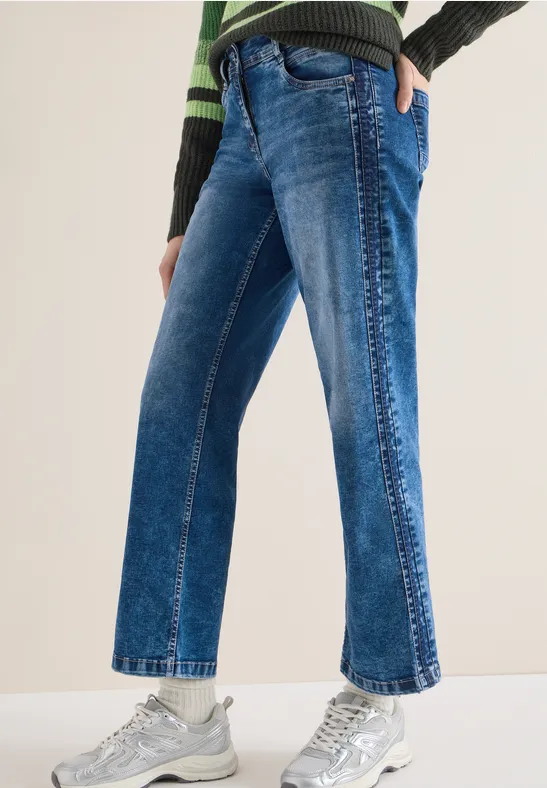 Relaxte Wide Leg Denim Hose