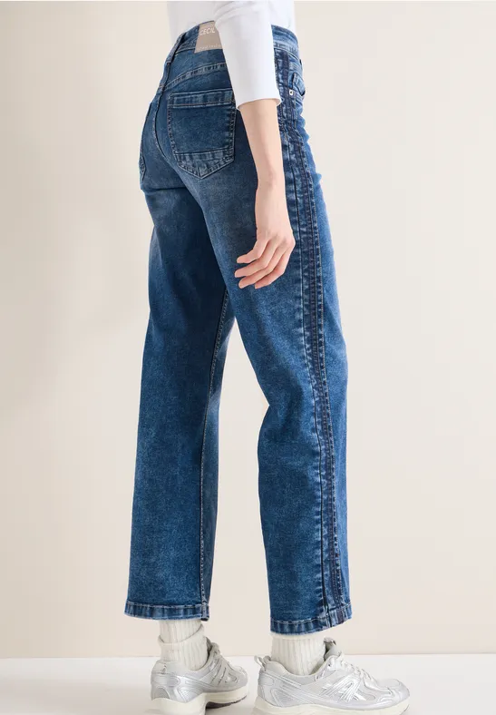 Relaxte Wide Leg Denim Hose