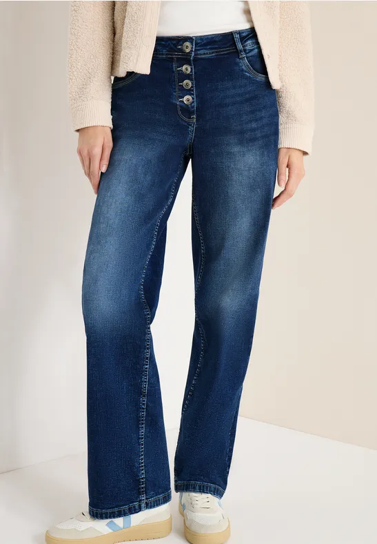 Relaxte Wide Leg Denim Hose
