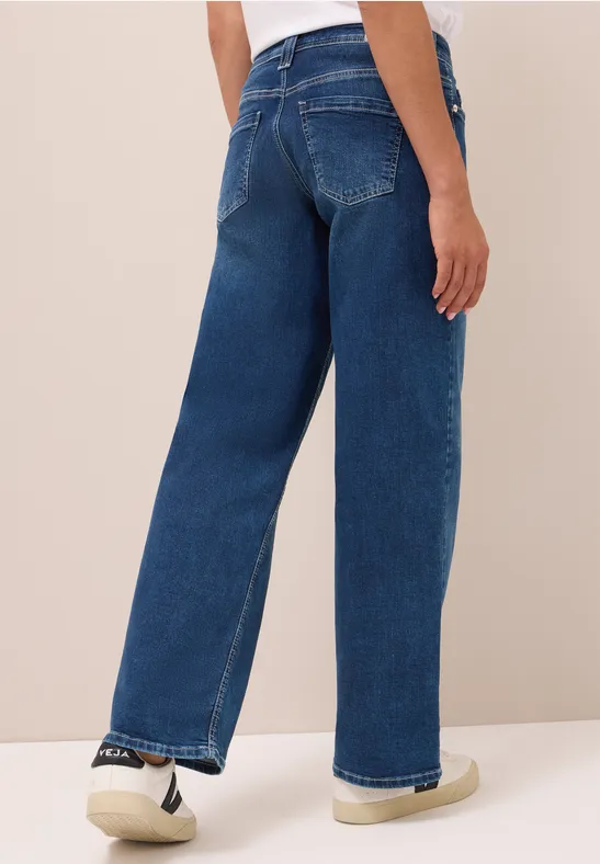 Relaxte Wide Leg Denim Hose