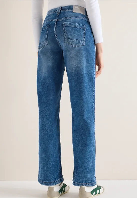 Relaxte Wide Leg Denim Hose