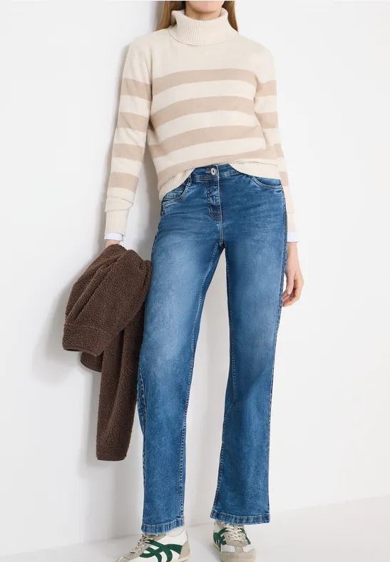 Relaxte Wide Leg Denim Hose