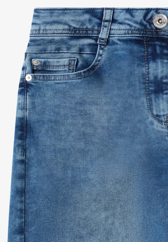 Relaxte Wide Leg Denim Hose