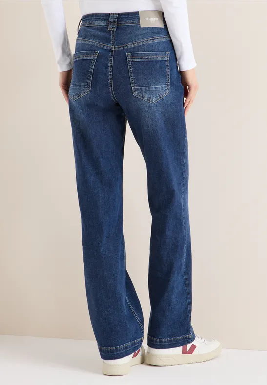 Relaxte Wide Leg Denim Hose