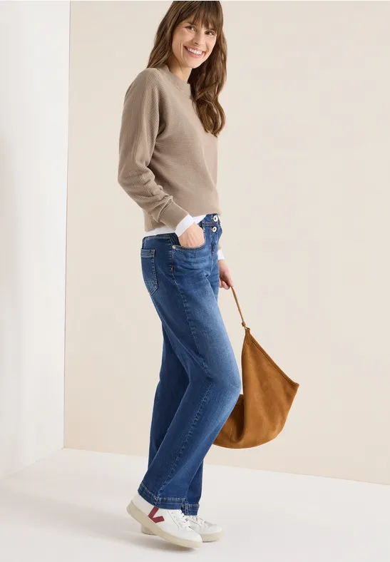 Relaxte Wide Leg Denim Hose