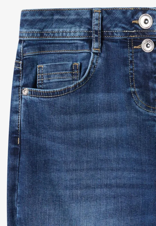 Relaxte Wide Leg Denim Hose