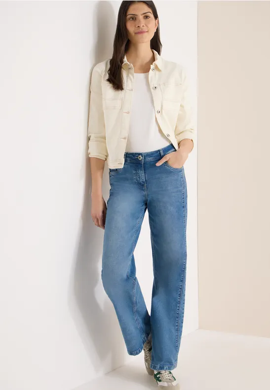 Relaxte Wide Leg Denim Hose