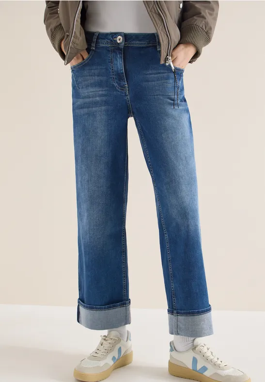 Relaxte Wide Leg Denim Hose