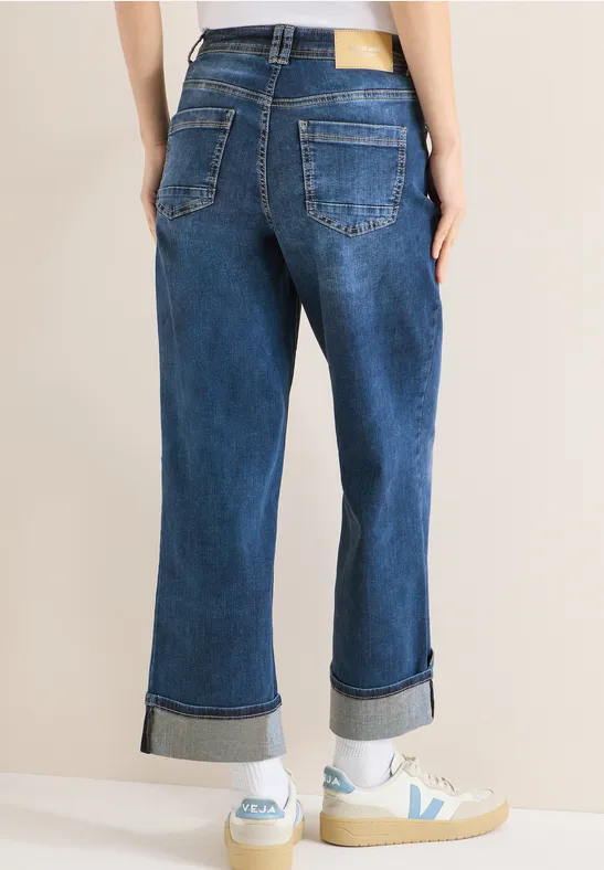 Relaxte Wide Leg Denim Hose