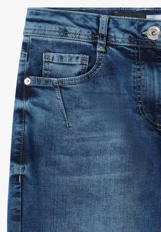 Relaxte Wide Leg Denim Hose