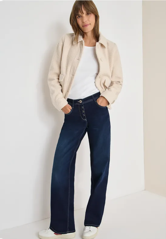 Relaxte Wide Leg Denim Hose