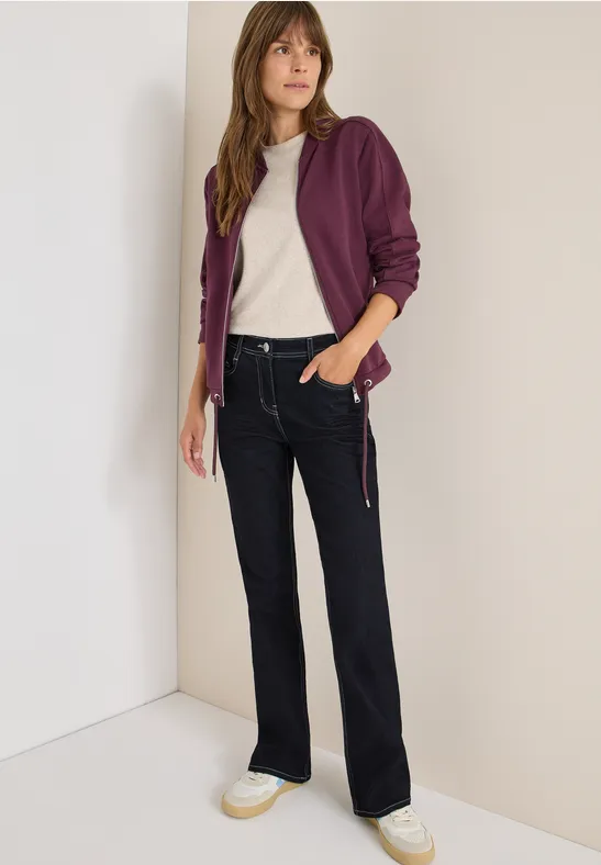 Rinsed Bootcut-Jeans mit hohem Bund