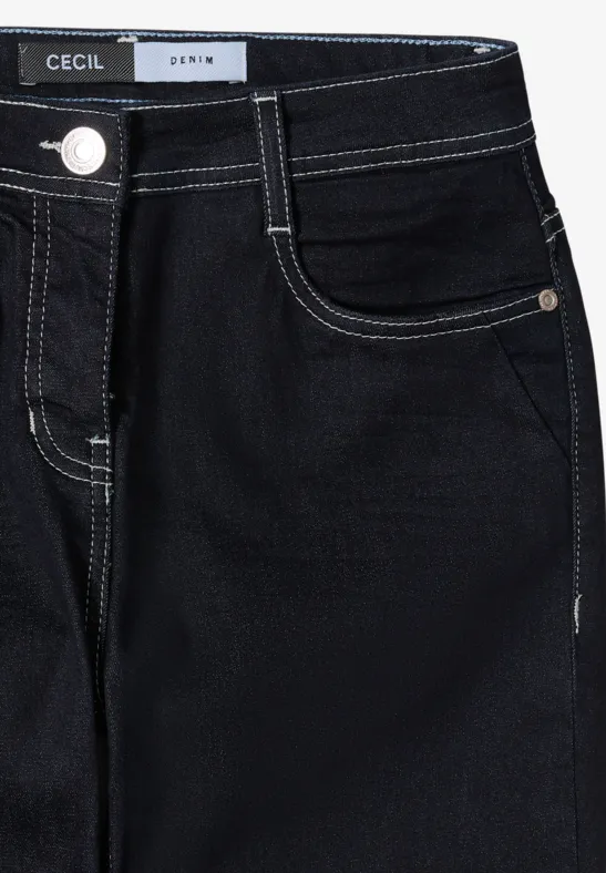 Rinsed Bootcut-Jeans mit hohem Bund